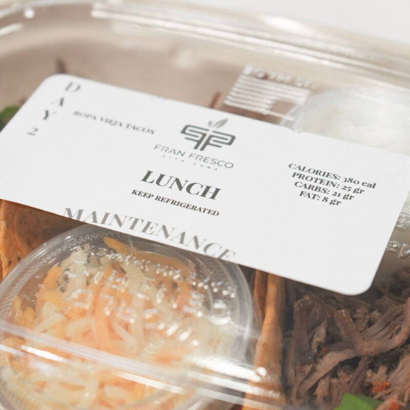 Maintenance Low Carbs High Protein: Lunch (5 Meals)