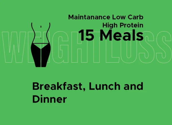 Maintenance Low Carbs High Protein: Breakfast, Lunch, and Dinner (15 Meals)