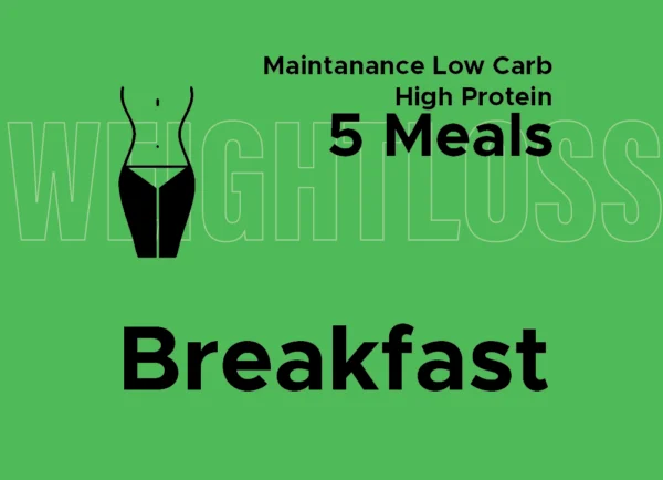 Maintenance Low Carbs High Protein: Breakfast (5 Meals)